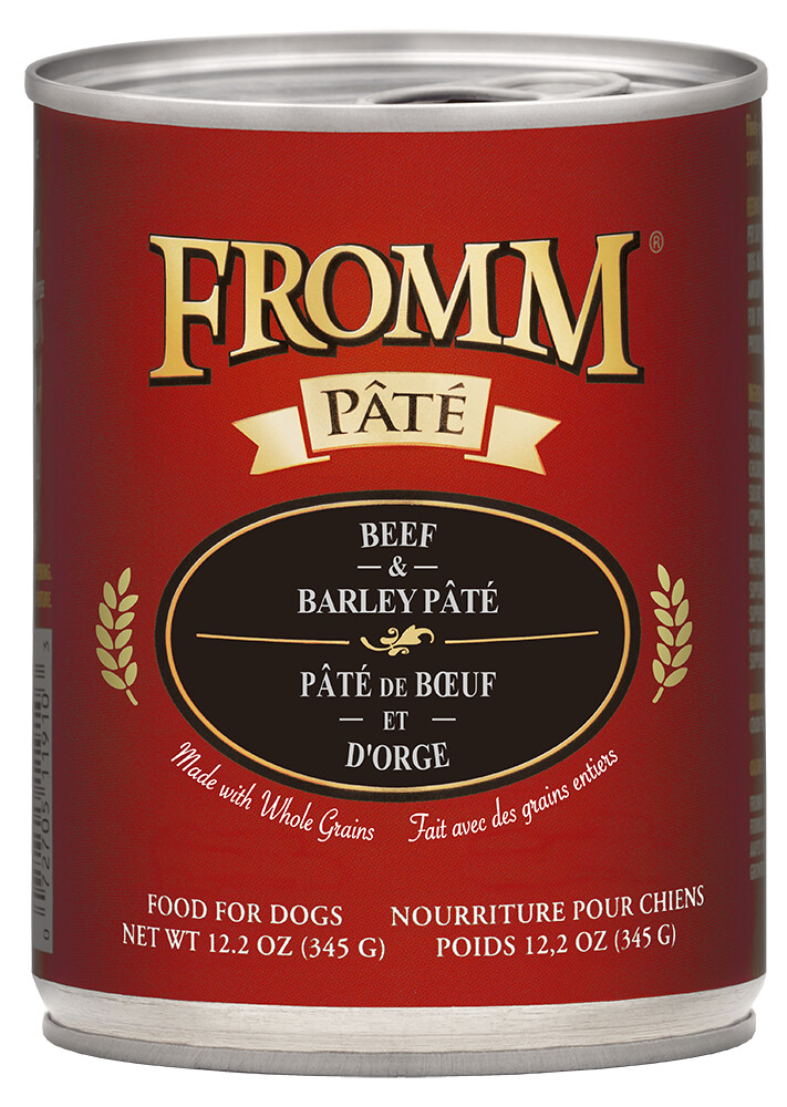 Fr350 - Nourriture en boîte pour chiens pâté de boeuf et d'orge - Fromm Gold