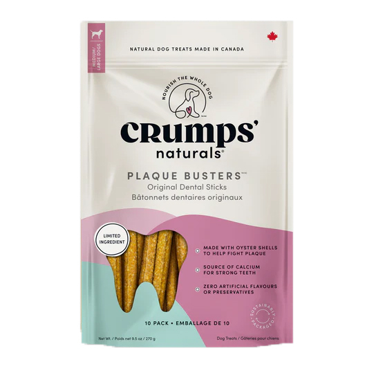 D5621 - Gâterie dentaire à saveur naturelle pour chiens - Crumps' Naturals