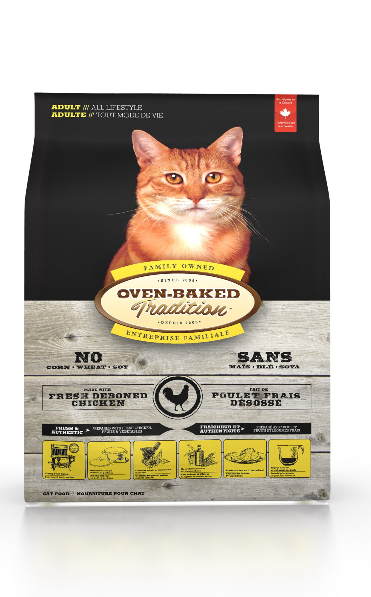 Ob532 - Nourriture pour chats adultes au poulet - Oven-Baked Tradition