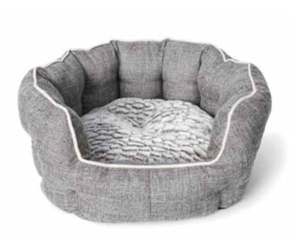 Lit Rond Deluxe Gris pour Animaux - Büd'z