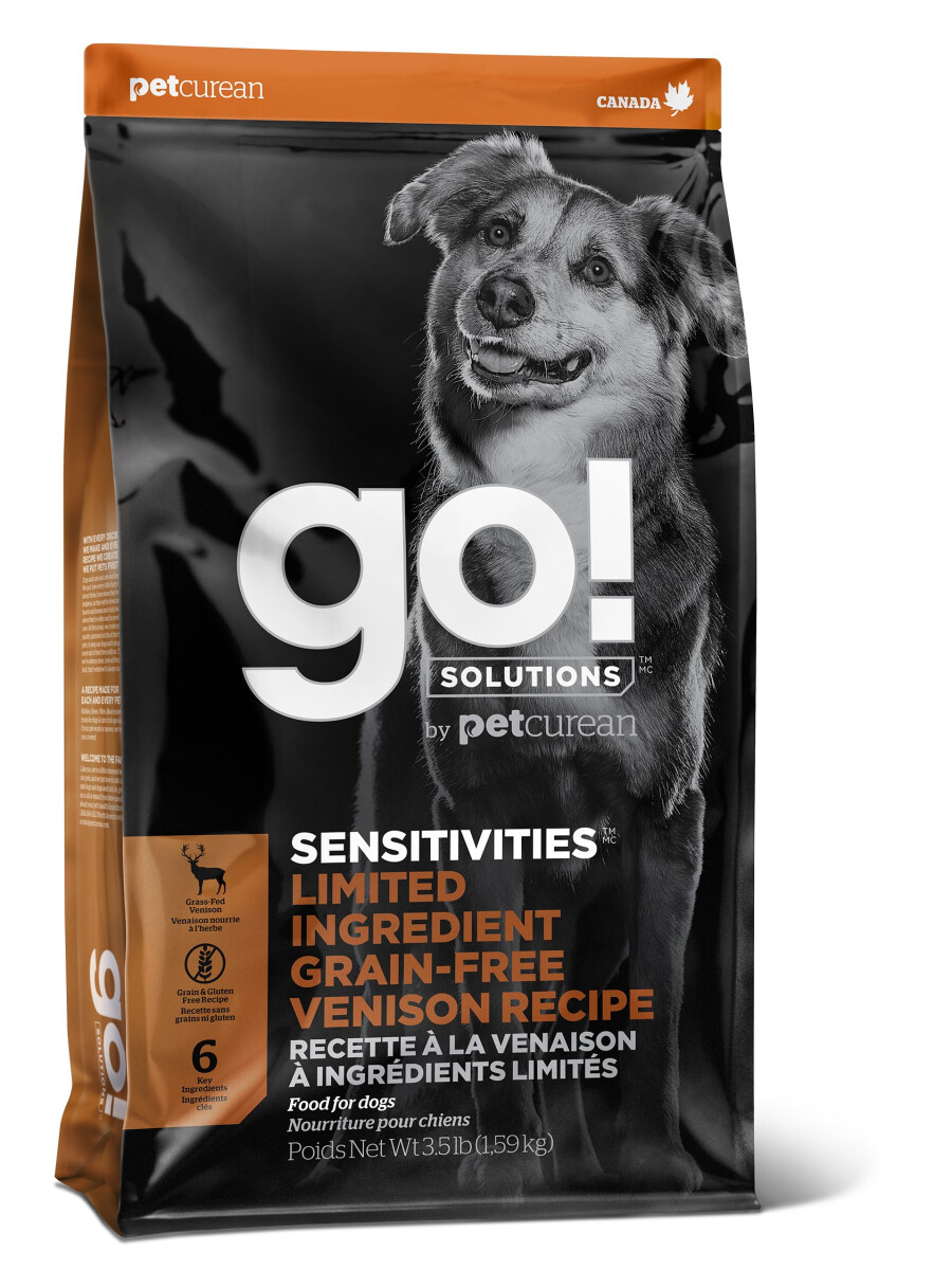 Pc2161 - Nourriture sans grains à la venaison à ingrédients limités pour chiens - Go ! Sensitivities