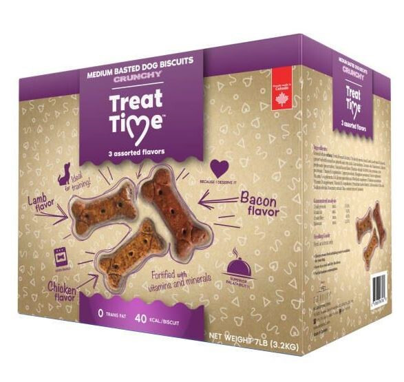 Ob104 - Boîte de biscuits assortis 3 saveurs pour chiens - Treat Time