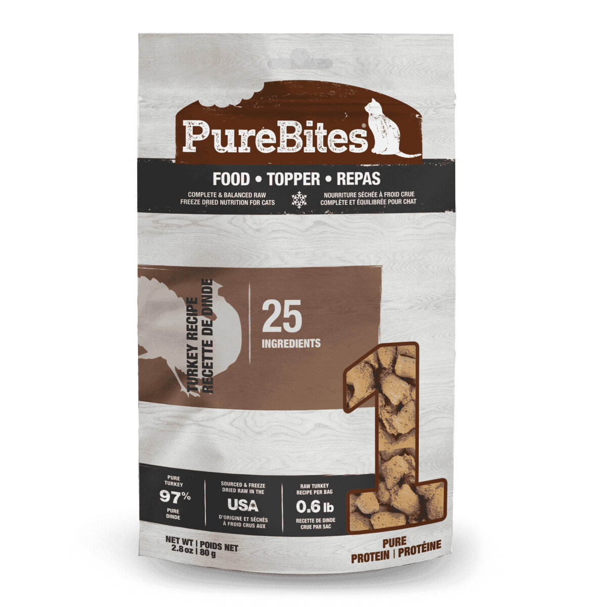C3308 - Nourriture lyophilisée à la dinde pour chats - PureBites