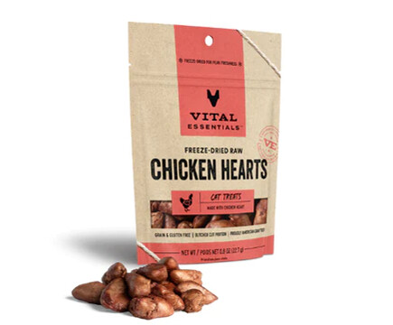 C3116 - Gâterie de coeur de poulet sechés à froid pour chats - Vital Essentials