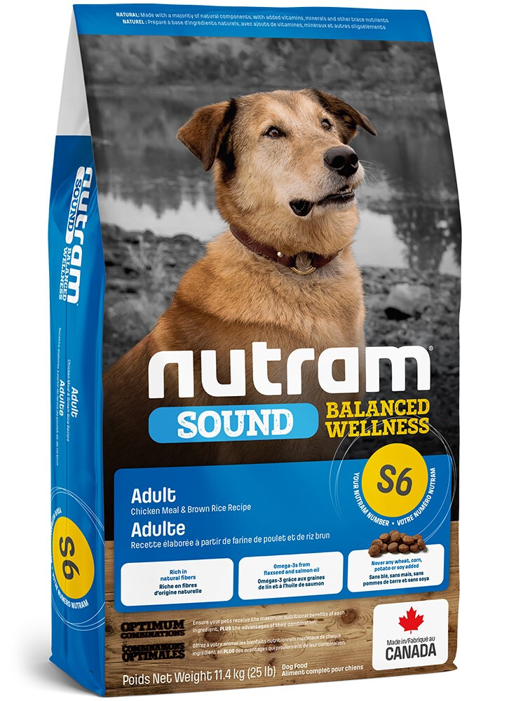 M321 - Nourriture pour chiens adultes au poulet - Nutram Sound S6