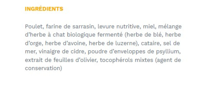 Gâterie Kitty Bits à l'herbe à Chat et au Poulet pour Chats - Jay's