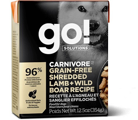Pc9101 - Nourriture en boîte à l'agneau et sanglier effilochés pour chiens - Go ! Carnivore