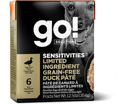 Nourriture en boîte pâté de canard à ingrédients limités pour chiens - Go ! Sensitivities