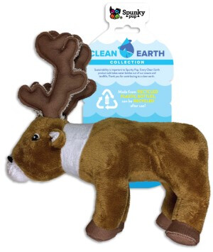 Fd61532 - Peluche Caribou Clean Earth pour Chiens - Spunky Pup