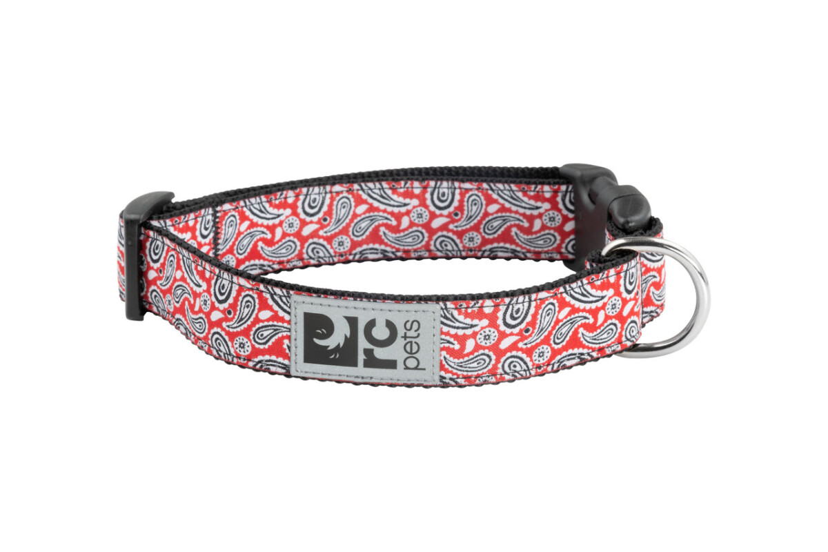 D88212 - Collier en nylon ajustable pour chiens avec motifs Rebel Red - Rc Pets