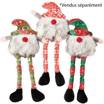 Peluche Gnome à Longes Pattes de Noël pour Chiens - Spot