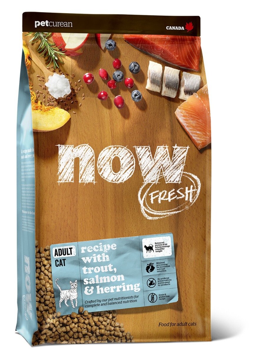 Pc1752 - Nourriture pour chats adultes au poisson sans grains - Now Fresh