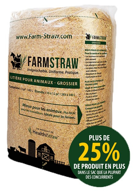 Pp6004 - Paille 50mm Absorbante et Sans Poussière pour Animaux - Farm Straw