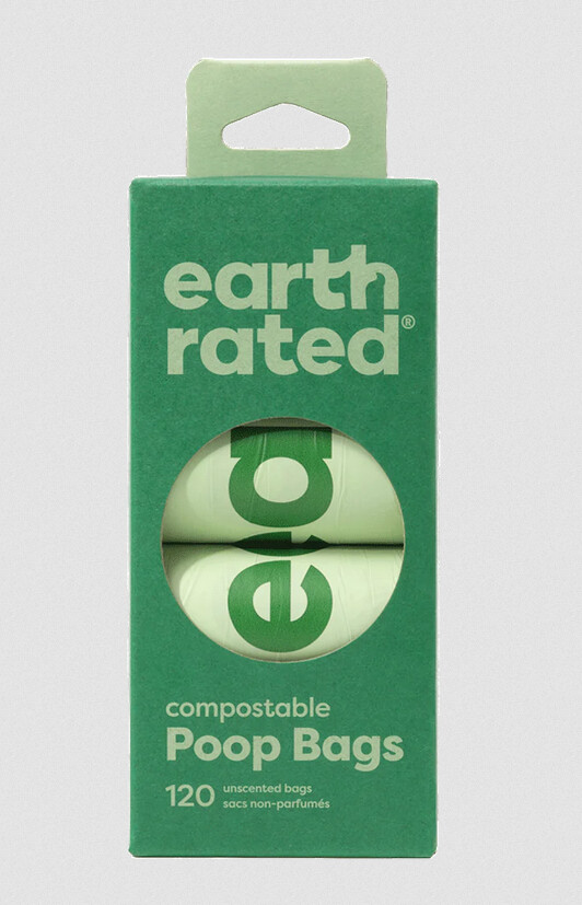 50481 - Sac à déjection compostable inodore paquet de 120 Sacs - Earth Rated