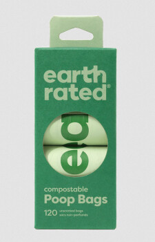 Sac à déjection compostable inodore paquet de 120 Sacs - Earth Rated