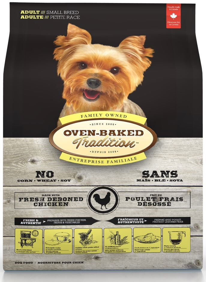 Ob127 - Nourriture pour chiens adultes de petites races au poulet - Oven-Baked Tradition