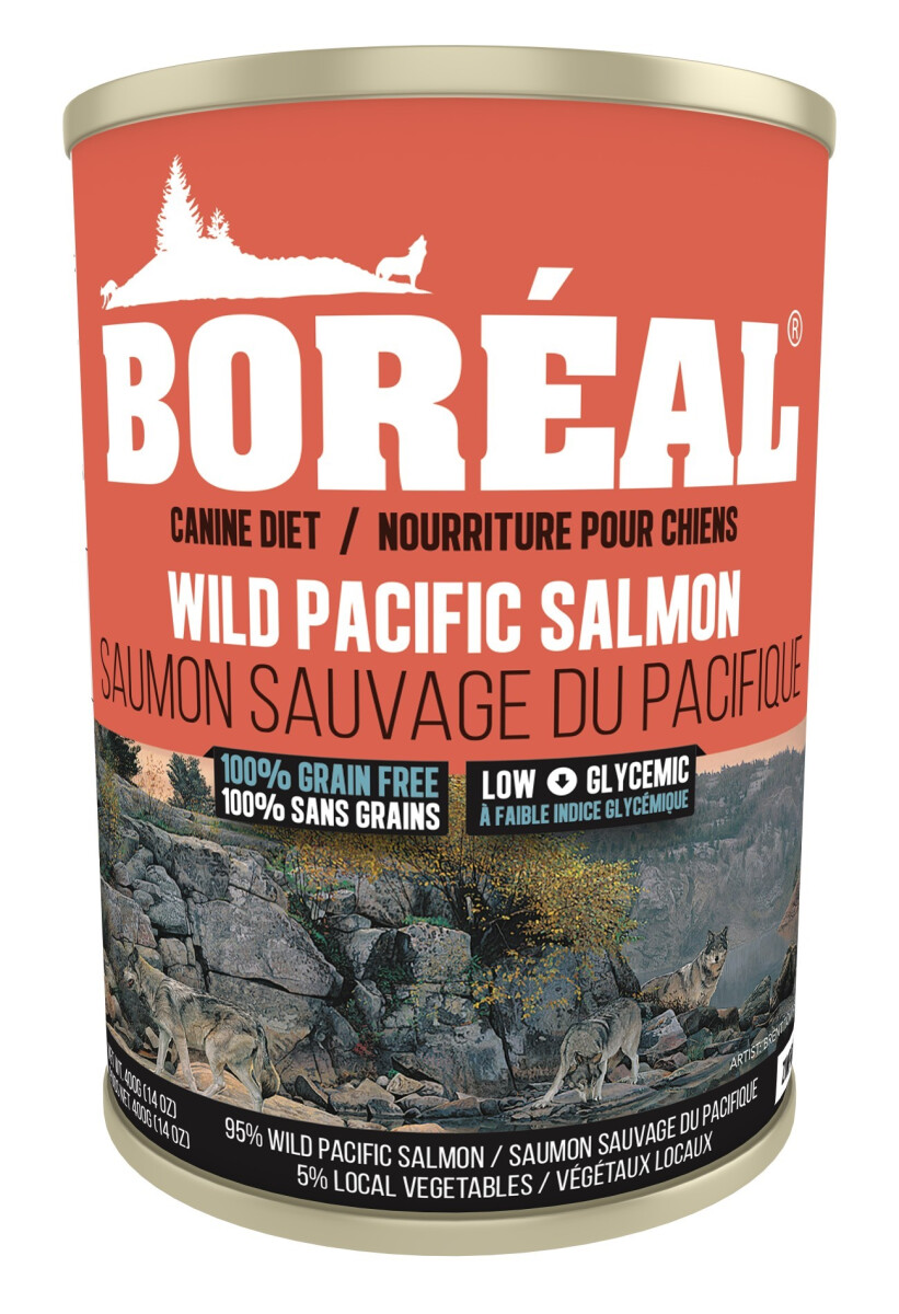 Br4551 - Nourriture en boîte au saumon sans grains pour chiens - Boréal