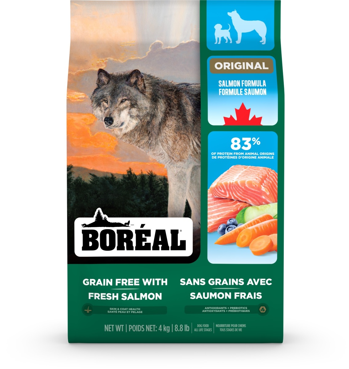 Br3021 - Nourriture sans grains pour chiens au saumon - Boréal Original