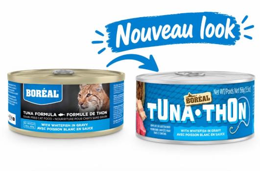 Nourriture en boîte recette au thon rouge et poisson pour chats - Boréal