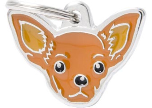 Médaille pour animaux tête Chihuahua brun - MyFamily