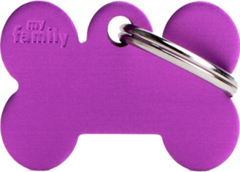 Médaille pour animaux grand os violet - MyFamily