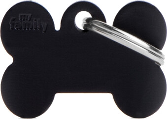 Tg1015 - Médaille pour animaux grand os noir - MyFamily