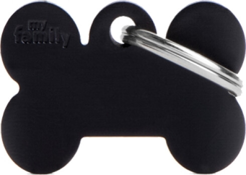 Médaille pour animaux grand os noir - MyFamily