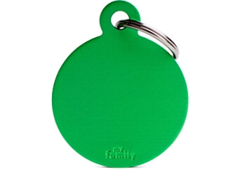 Tg1043 - Médaille pour animaux petit rond vert - MyFamily