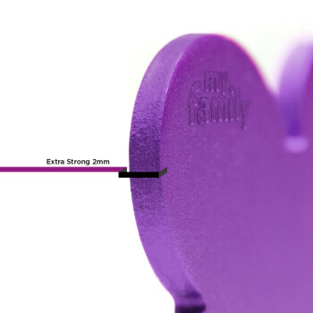 Médaille pour animaux grand rond violet - MyFamily