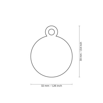 Médaille pour animaux grand rond violet - MyFamily