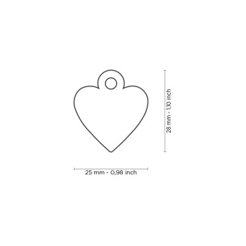 Médaille pour animaux petit coeur rose - MyFamily