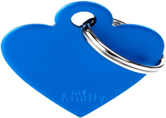 Tg1021 - Médaille pour animaux petit coeur bleu - MyFamily