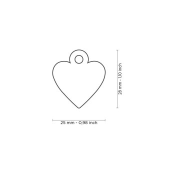Médaille pour animaux petit coeur violet - MyFamily