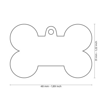 Médaille pour animaux x-grand os violet - MyFamily
