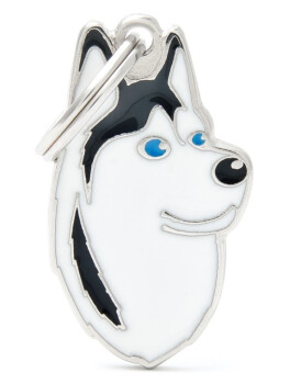 Médaille pour animaux tête Husky sibérien - MyFamily