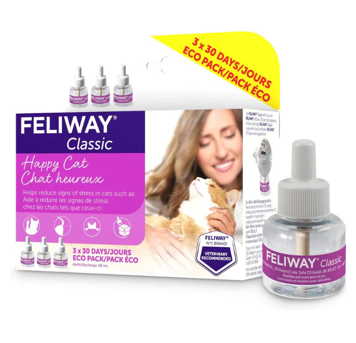 Fd77033 - Trois recharges pour diffuseur mural pour chats -  FELIWAY Classic