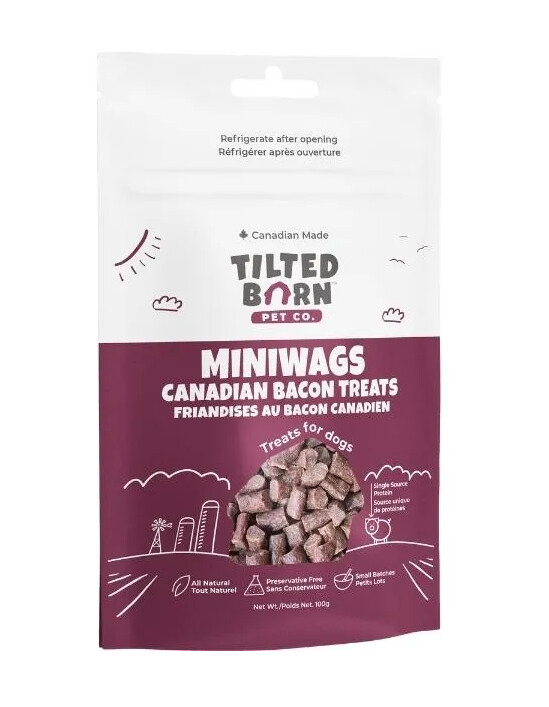 Y97800 - Friandise Miniwags au bacon pour animaux - Tilted Barn Pet Co.