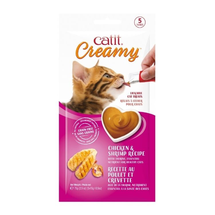 Hg44475 - Collation pour chats régal crémeux au poulet et crevette - Catit