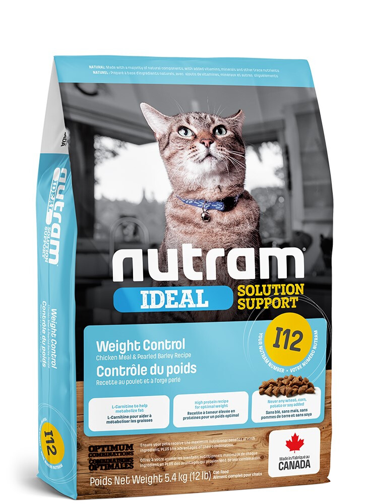 M661 - Nourriture pour chats contrôle du poids au poulet - Nutram Ideal I12