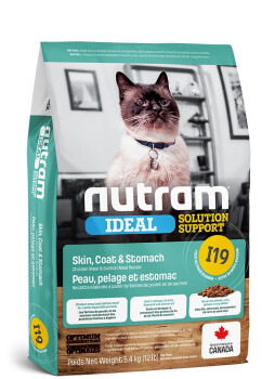 Nourriture pour chats sensibles au poulet et saumon - Nutram Ideal I19