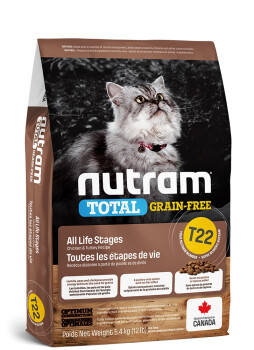 Nourriture sans grains pour chats dinde et poulet - Nutram Total T22