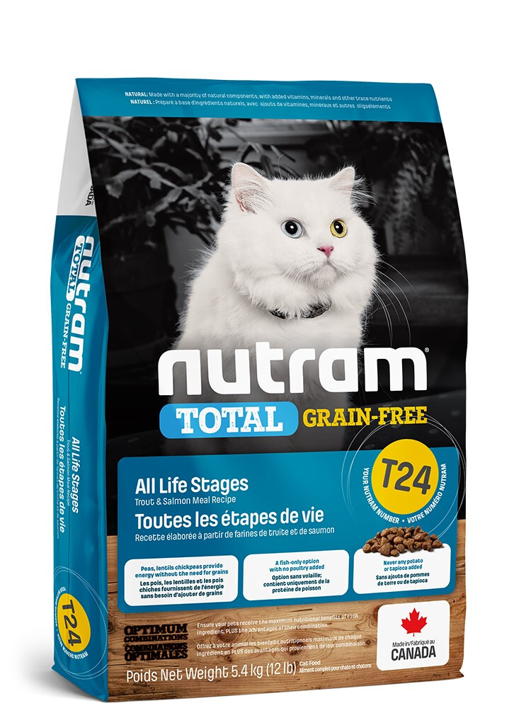 M686 - Nourriture sans grains pour chats saumon et truite - Nutram Total T24