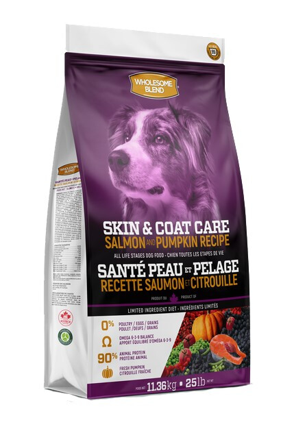 F710 - Nourriture pour chiens santé peau et pelage au saumon - Wholesome Blend