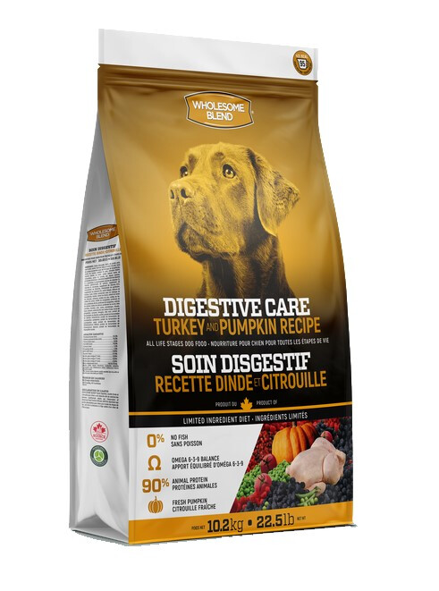 F720 - Nourriture pour chiens soin digestif recette dinde et citrouille - Wholesome Blend