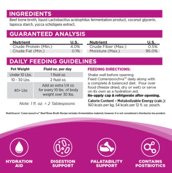 Bouillon d'os come-pooch-a au boeuf - Nutrisource