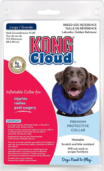 Collier élisabéthain ajustable gonflable pour animaux - Kong