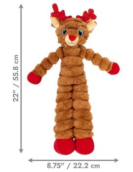 Peluche de Noël shakers Crumples en forme de renne pour chiens - Kong