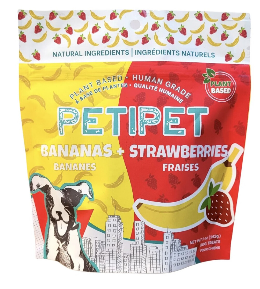 D1433 - Gâteries tendres aux bananes et fraises pour chiens - Petipet
