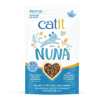 Gâterie Nuna à base de protéine d'insecte et hareng pour chats - Catit
