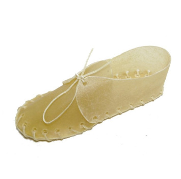 Soulier de cuir brun à mâcher pour chiens